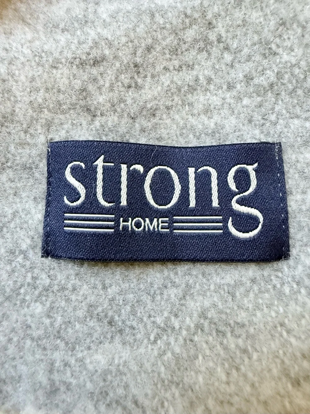 Strong Home Twin Color Superfine Lambswool Throw Made In Italy Grey Melange